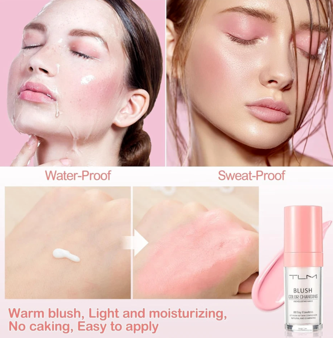 2-Piece TLM Colour Changing Blush – All-Day Flawless Liquid Blush