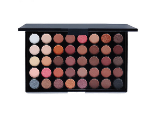 40-Colour Eyeshadow Palette 2-Piece Set – Matte & Pearlescent Earth Tone Makeup Palette