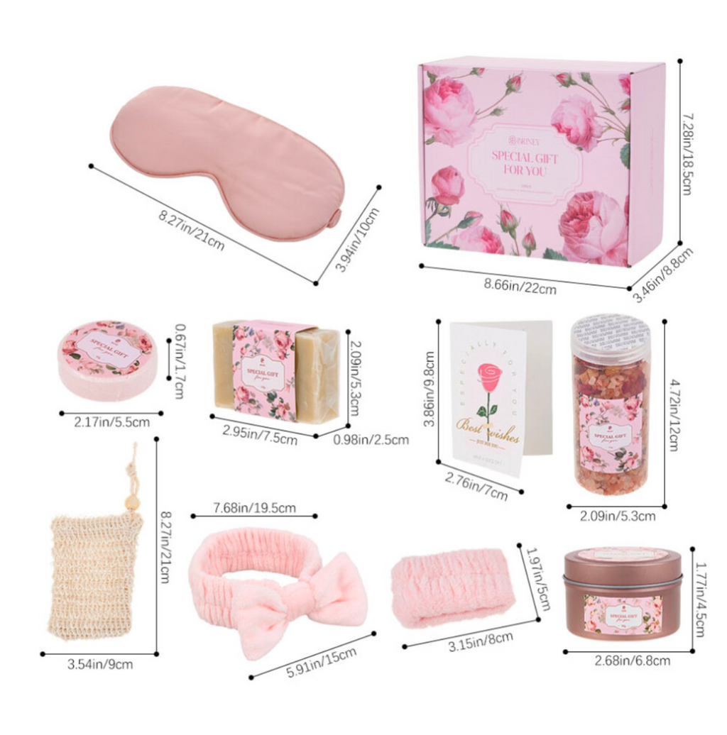 Rose-Scented Self-Care Spa Gift Set