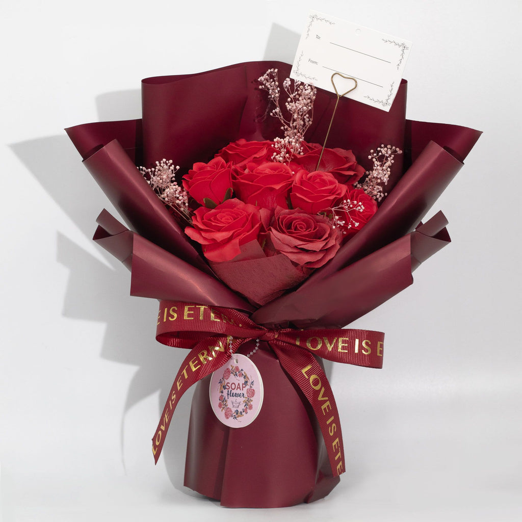 Large Red Roses Bouquet - Love is Eternal -  Gift Card