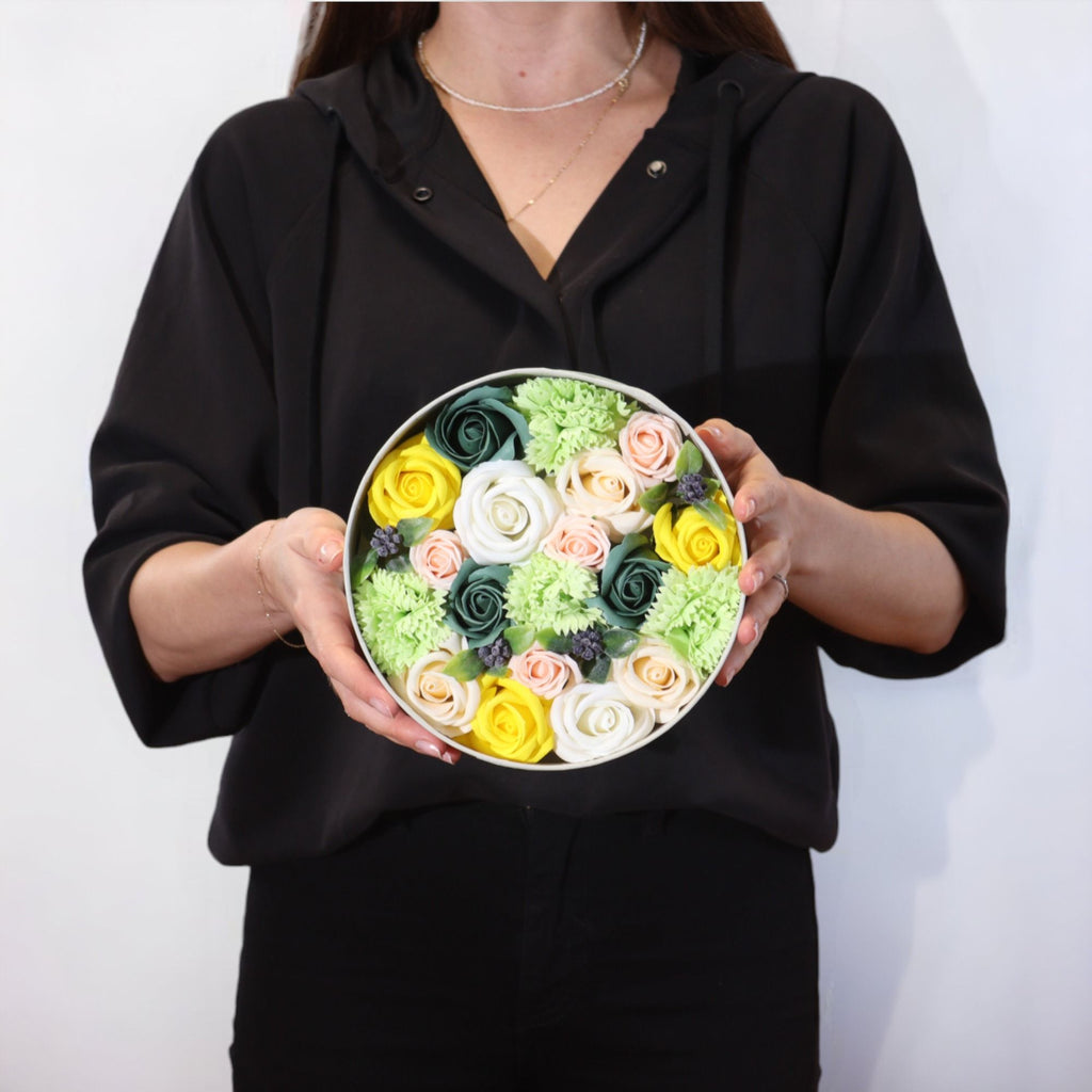 Round Box - Spring Celibrations - Yellow & Greens – House Of Essence