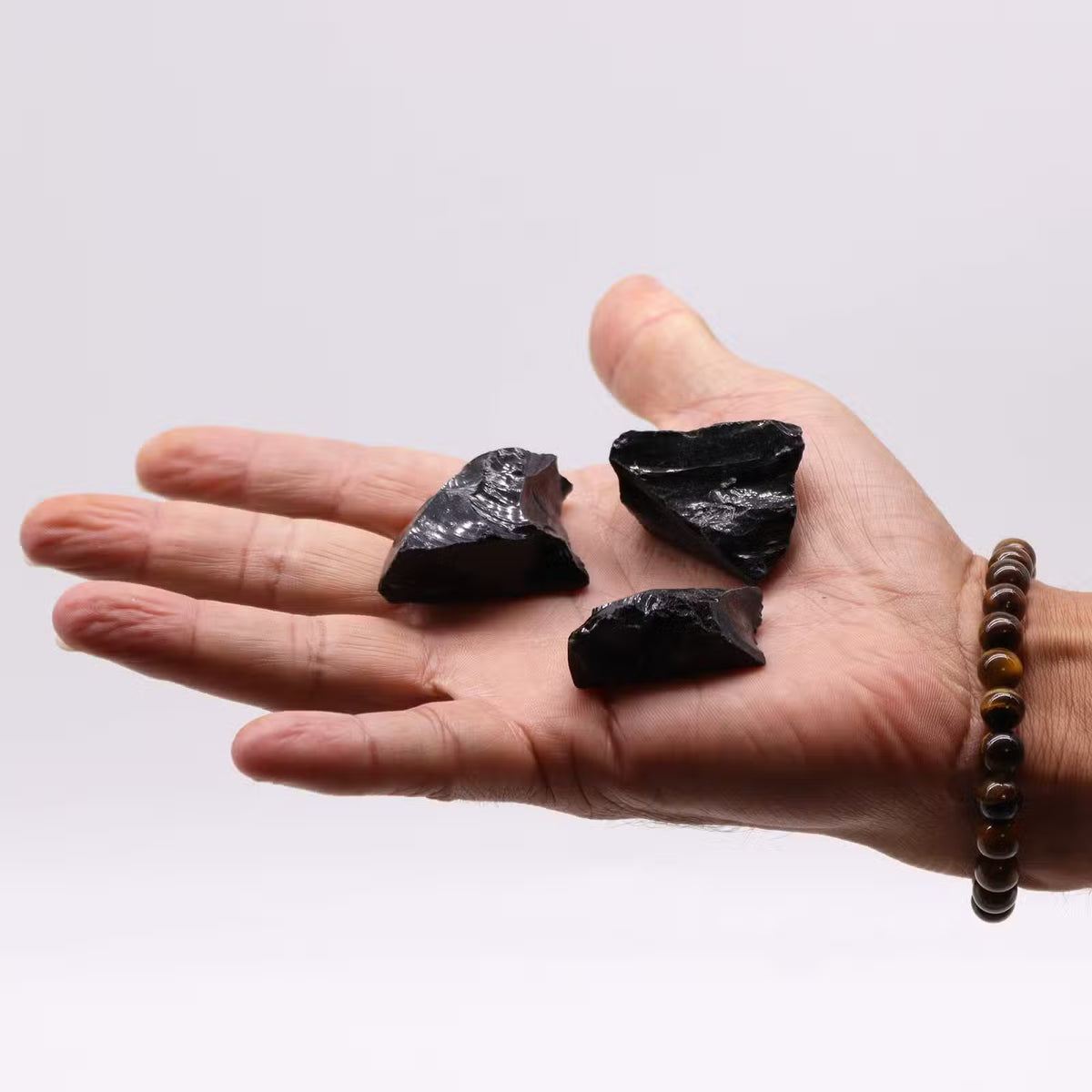 1x Raw Crystals (500gm) - Black Agate