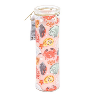 Pastel Shell Print Coconut & Sea Salt Tube Candle