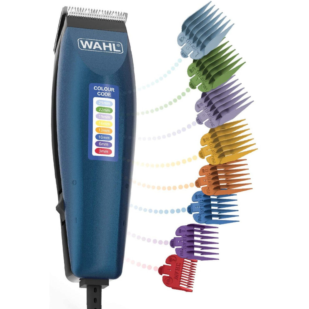 Wahl Hair Clippers for Men, Colour Pro Corded Head Shaver, Blue
