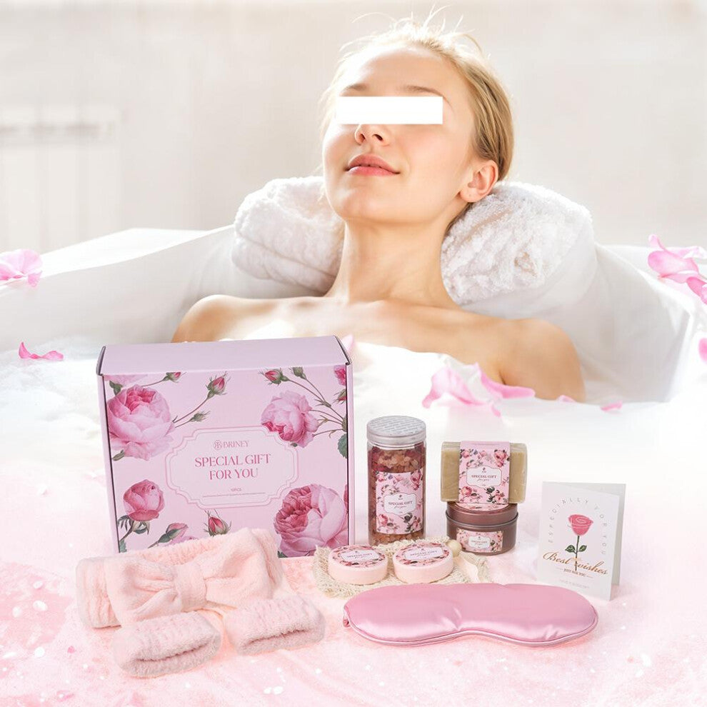 Rose-Scented Self-Care Spa Gift Set